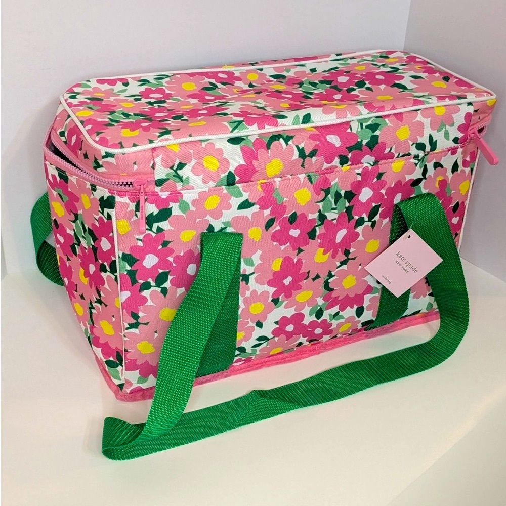π₯Price Dropπ₯ Kate Spade BIG Insulated Cooler in Vintage Garden Pink Flowers NWT - Picture 6 of 10